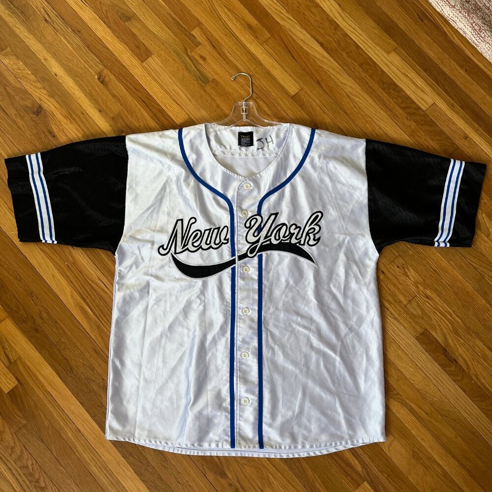 Trust USA New York Jersey Shirt Vintage Size XL Made in Korea Baseball